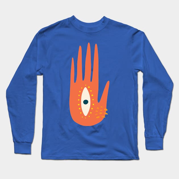 Spiritual Hand Eye Long Sleeve T-Shirt by JunkyDotCom